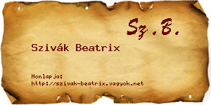 Szivák Beatrix névjegykártya